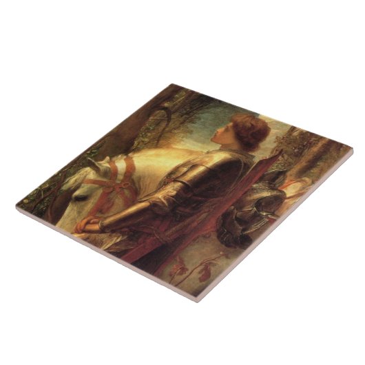 Sir Galahad (Arthurischer Ritter des Runden Tische Fliese (Seite)