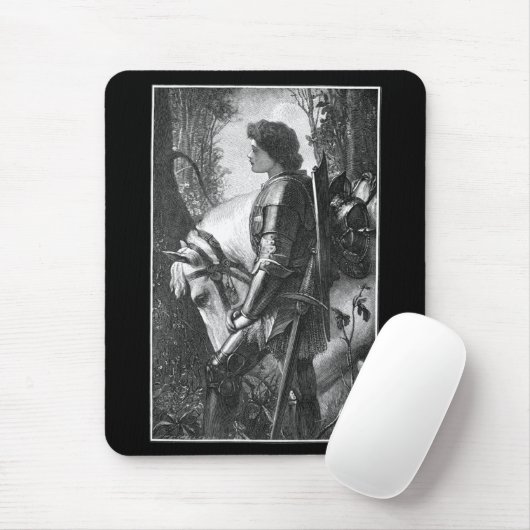 Sir Galahad - G.F. Watts graviert von H.W. Peckwel Mousepad (Mit Mouse)