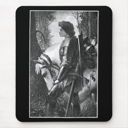 Sir Galahad - G.F. Watts graviert von H.W. Peckwel Mousepad (Vorne)