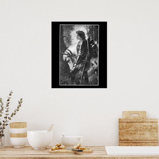 Sir Galahad - G.F. Watts graviert von H.W. Peckwel Poster (Küche)