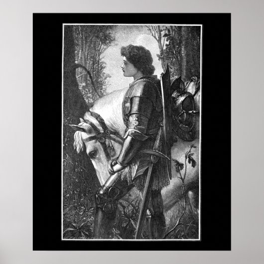 Sir Galahad - G.F. Watts graviert von H.W. Peckwel Poster (Vorne)