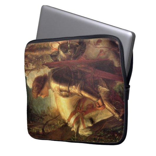 Sir Galahad (von George Frederick Watts) Laptopschutzhülle (Vorderseite Links)