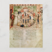 Sir Galahad wird am Runden Tisch begrüßt Postkarte (Vorderseite)