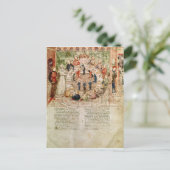 Sir Galahad wird am Runden Tisch begrüßt Postkarte (Stehend Vorderseite)