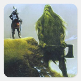 Sir Gawain und der grüne Ritter Quadratischer Aufkleber