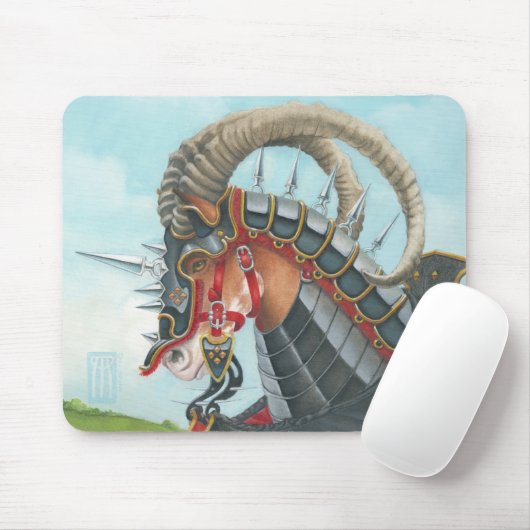 Sir Gawains Kriegsross Gringolet Mousepad (Mit Mouse)