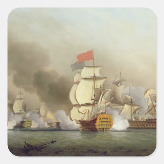 Sir George Anson's (1697-1762) Victor Quadratischer Aufkleber (Vorderseite)