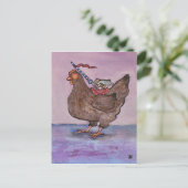 Sir Greymouse Mouse Knight Chicken Storybook Art Postkarte (Stehend Vorderseite)