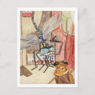 Sir Humphrey The Dragonfly Detective Postkarte