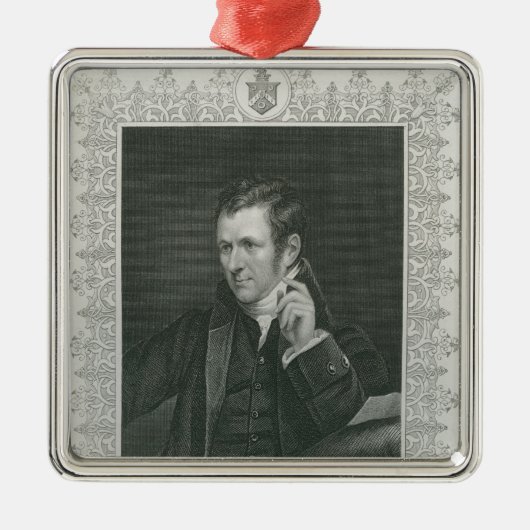 Sir Humphry Davy Ornament Aus Metall (Vorne)