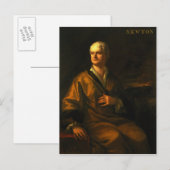 Sir Isaac Newton, 1710 Postkarte (Vorne/Hinten)