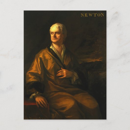 Sir Isaac Newton, 1710 Postkarte (Vorderseite)