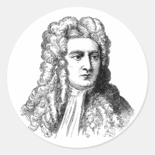 Sir Isaac Newton Famous Scientist Mathematik Runder Aufkleber