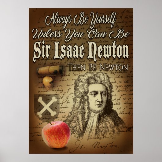 Sir Isaac Newton Poster (Vorne)