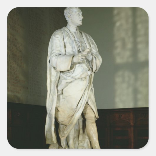 Sir Isaac Newton Quadratischer Aufkleber (Vorderseite)
