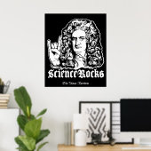 Sir Isaac Newton Science Rocks Posters Poster (Heimbüro)