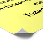 sir isaac Newton Zitat Poster (Ecke)