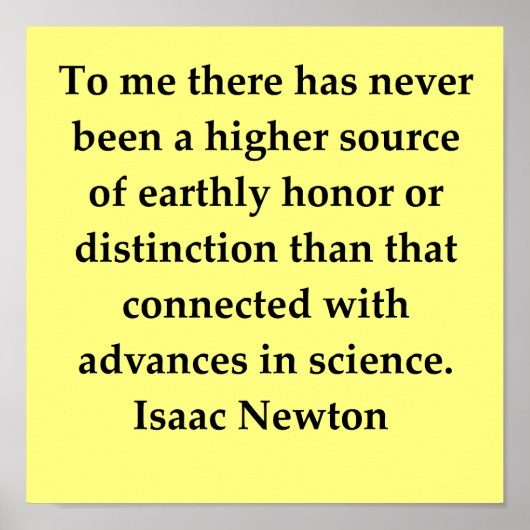 sir isaac Newton Zitat Poster (Vorne)