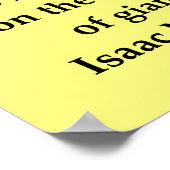 sir isaac Newton Zitat Poster (Ecke)