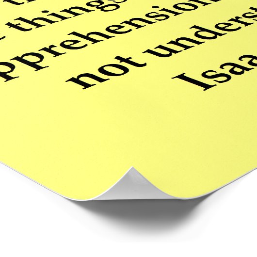 sir isaac Newton Zitat Poster (Ecke)