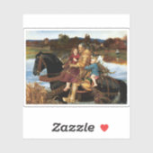 Sir Isumbras im Ford um 1857 von John Millais Aufkleber (Blatt)