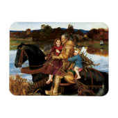 Sir Isumbras im Ford um 1857 von John Millais Magnet (Horizontal)