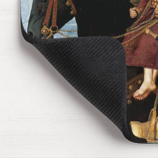 Sir Isumbras im Ford um 1857 von John Millais Mousepad (Ecke)