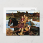 Sir Isumbras im Ford um 1857 von John Millais Postkarte (Vorne/Hinten)