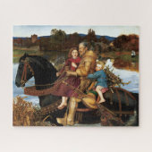Sir Isumbras im Ford um 1857 von John Millais Puzzle (Horizontal)