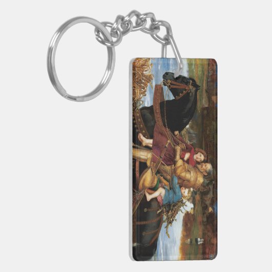 Sir Isumbras im Ford um 1857 von John Millais Schlüsselanhänger (Vorderseite links)