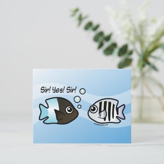 Sir! Ja! Sir! Postkarte (Stehend Vorderseite)