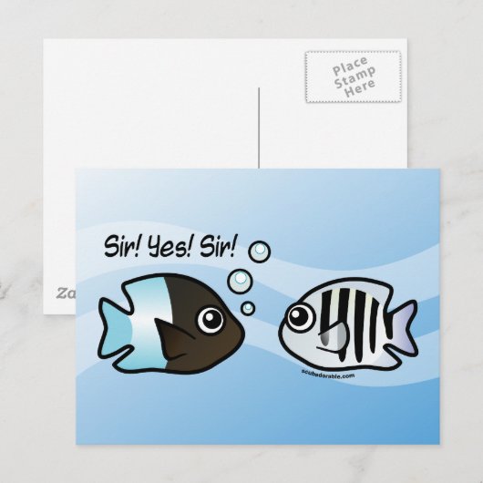 Sir! Ja! Sir! Postkarte (Vorne/Hinten)