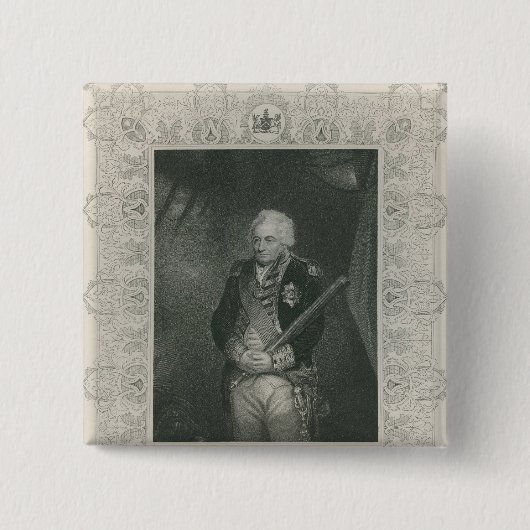 Sir John Jervis im Jahre 1795 Button (Vorderseite)