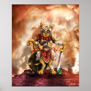 Sir Kitters Canvas Print Poster