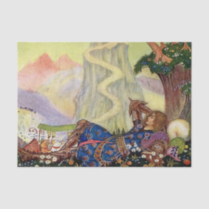 „Sir Lancelot schlafend“ von Thomas Mackenzie Seidenpapier