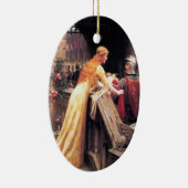 Sir Lancelot und Guinevere auf den Treppen Keramikornament (Rechts)