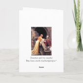 Sir Lancelot und Guinevere auf der Treppe Karte (Rückseite)