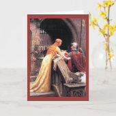 Sir Lancelot und Guinevere auf der Treppe Karte (Gelbe Blume)