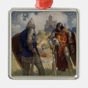 Sir Launcelot du Lake, Ritter der Tafelrunde Ornament Aus Metall
