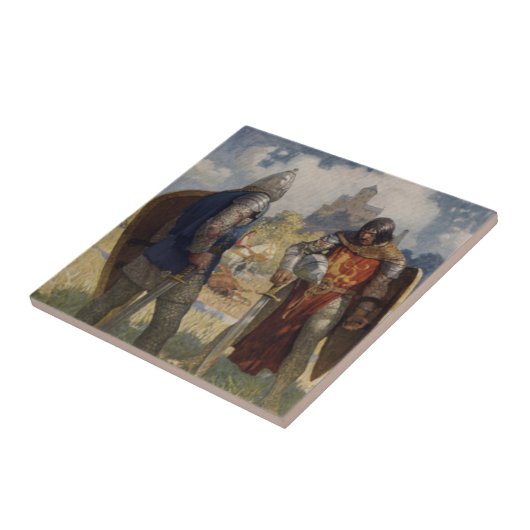 Sir Launcelot du Lake, Ritter des Runden Tisches Fliese (Seite)