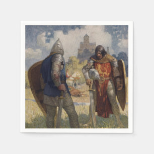 Sir Launcelot du Lake, Ritter des Runden Tisches Serviette