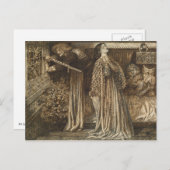 Sir Launcelot in der Königskammer Dante Rossetti Postkarte (Vorne/Hinten)