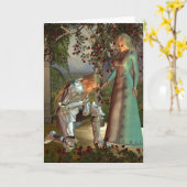 Sir Launcelot und Königin Guinevere Karte (Gelbe Blume)