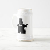 Sir Meeple adretter Gamer Stein Bierglas (Vorderseite Links)