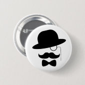 Sir mit dem Schnurrbart Button (Vorne & Hinten)