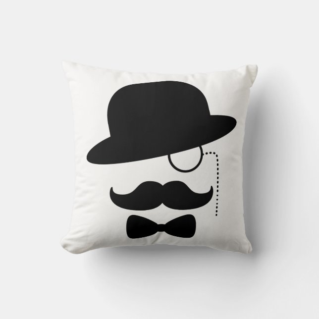 Sir mit dem Schnurrbart Kissen (Vorderseite)