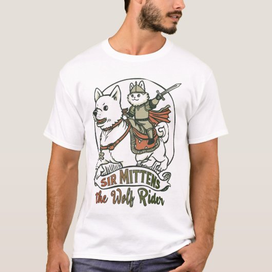 Sir Mittens der Wolf Rider T-Shirt (Vorderseite)