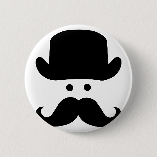 Sir Moustache Button (Vorderseite)