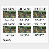 SIR NOSE SATIVA QUADRATISCHER AUFKLEBER (Blatt)
