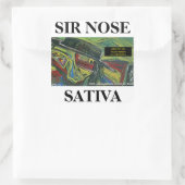 SIR NOSE SATIVA QUADRATISCHER AUFKLEBER (Tasche)